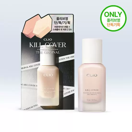 Кушон-пудра CLIO Kill Cover, лёгкое матовое покрытие, стойкая, оттенки 19C–21N