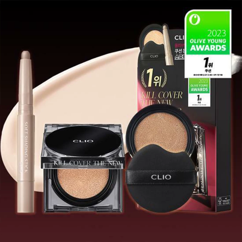 Кушон-пудра CLIO Kill Cover, лёгкое матовое покрытие, стойкая, оттенки 19C–21N