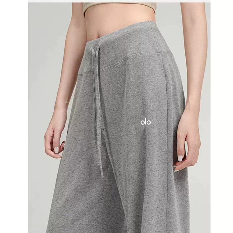 European and American Drawstring Straight-Leg Sweatpants for Women, Gray High-Waisted Drapey Casual Pants, Relaxed Wide-Leg Pants, Fitness Pants, Sports Pants European and American Drawstring Straight-Leg Sweatpants for Women, Gray High-Waisted Drapey Casual Pants, Relaxed Wide-Leg Pants, Fitness Pants, Sports Pants