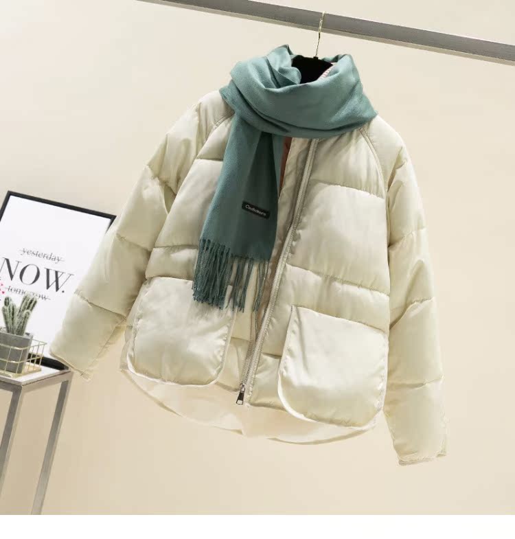 Áo khoác lửng cotton ngắn màu đỏ nhỏ nữ 2018 mùa đông mới phiên bản Hàn Quốc của quần áo cotton chống mùa áo khoác cotton áo lông vũ nữ