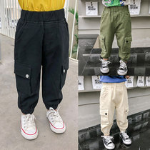 Boy pants workwear pants autumn clothing 2022 new childrens clothes children casual pants long pants baby baby foreign air tide
