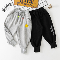Boy handsome sports pants spring clothing 2022 new children foreign air pure cotton pants in childrens autumn and spring wee pants