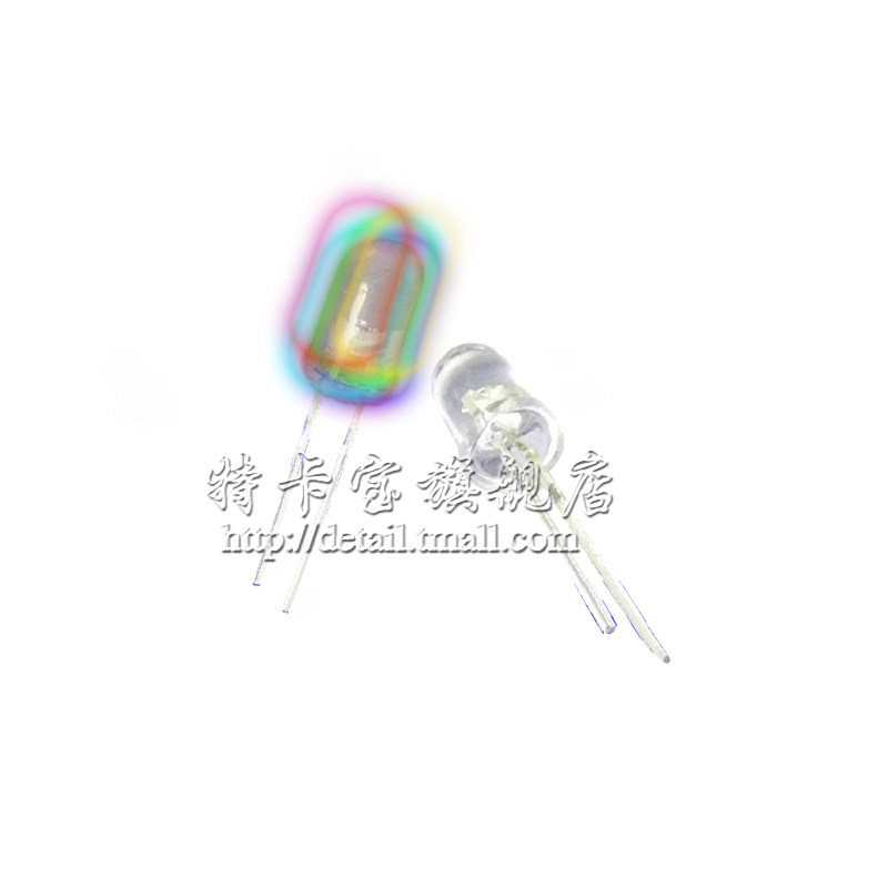 5MM Tricolor Color Glass Diode LED Slow Flash Color LED Color LED 50