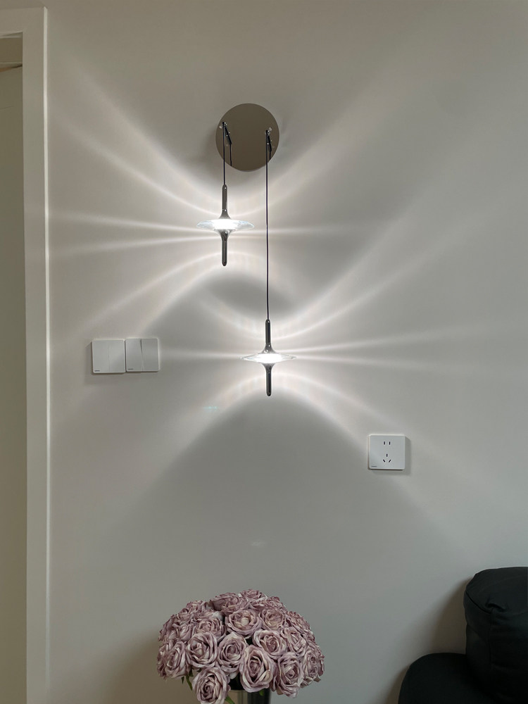 Italian Star Art Lamp Living Room Crystal Bedroom Bedside Wall Lamp Bauhaus Modern Minimalist Background Wall Lamp