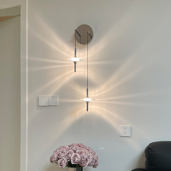 Italian Star Art Lamp Living Room Crystal Bedroom Bedside Wall Lamp Bauhaus Modern Minimalist Background Wall Lamp