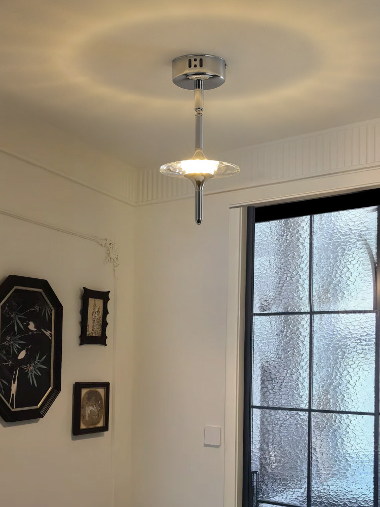 Star French Bauhaus Aisle Light, Entrance Ceiling Light, Japanese-Style Corridor Balcony Cloakroom Crystal Light