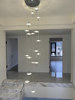 Chandelier for a Mezzanine Living Room in a Duplex Villa, Large Chandelier for a Mezzanine in a Duplex Apartment, Crystal Star Lighting Fixtures for a Loft Apartment