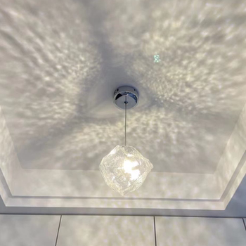 Simple Modern Internet-Famous Hallway Corridor Light Ice Cube Stone Pendant Light Creative Light Balcony Entrance Light Entryway Glass Light