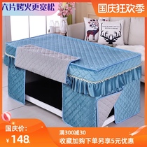 Double-sided velvet electric oven cover electric fire table baking stove cover new rectangular coffee table electric oven tablecloth cover