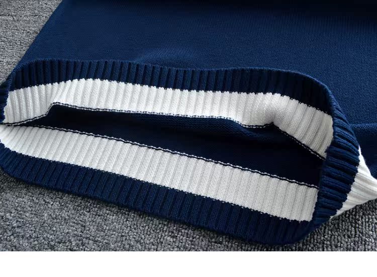 Mùa thu thanh niên tóc vest sinh viên thủy triều lớn cotton đan vest V cổ áo len áo len mỏng