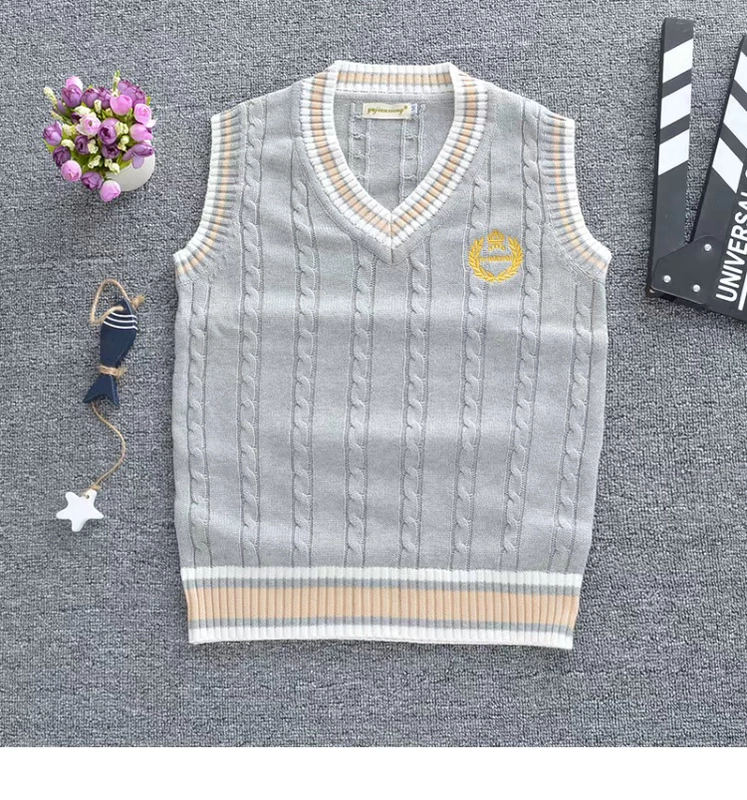 Mùa thu đông mùa đông áo vest nam cổ chữ V cotton cotton cỡ lớn cho sinh viên áo len không tay áo vest