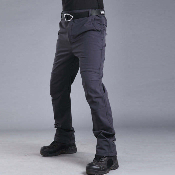 Autumn Winter Tactical Pants Men's Clothing Pants ix7 Heft Special Soldiers Grip Suede Pants Shark Leather Soft Shell Fly-over Pants Waterproof-Taobao