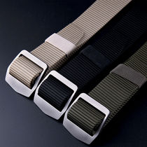 Nylon titanium alloy tactical belt multi-functional mens quick-drying smooth buckle woven outdoor belt for military fans