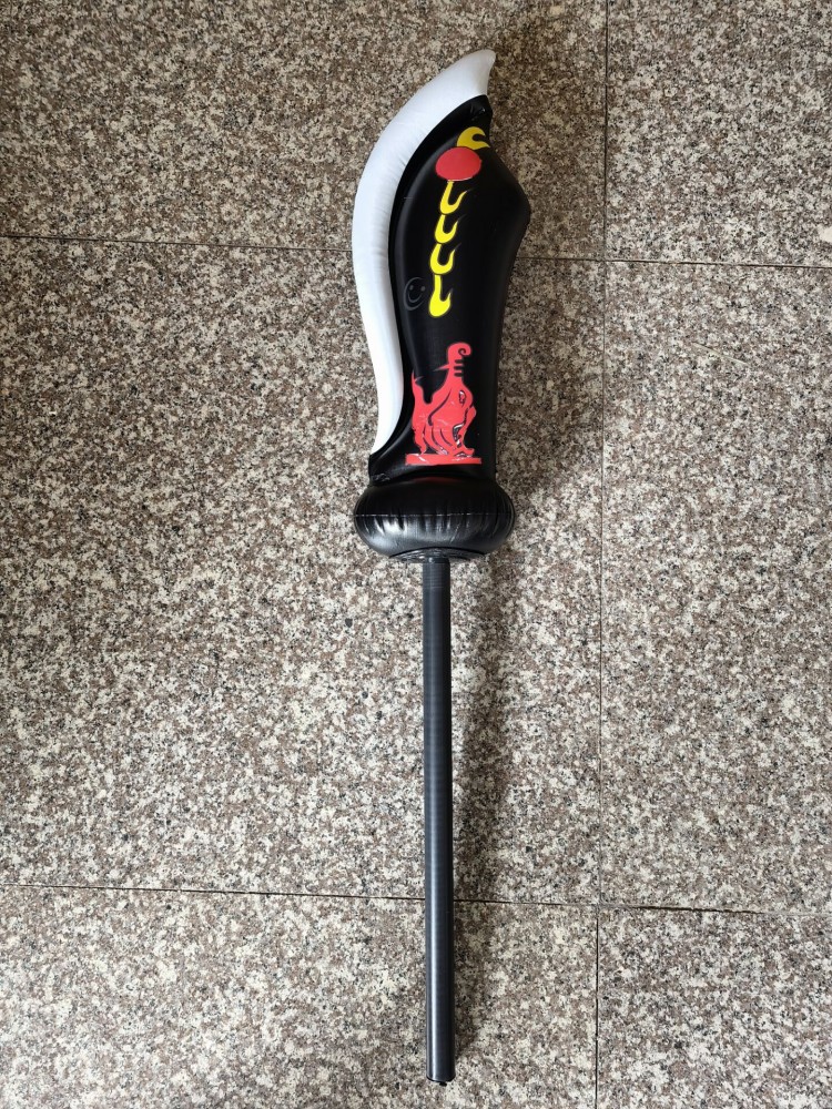 Inflatable PVC Toy Children Toys Inflatable Green Dragon Knife Props Ground Push Toy Bronn Knife Hard Handle Hammer