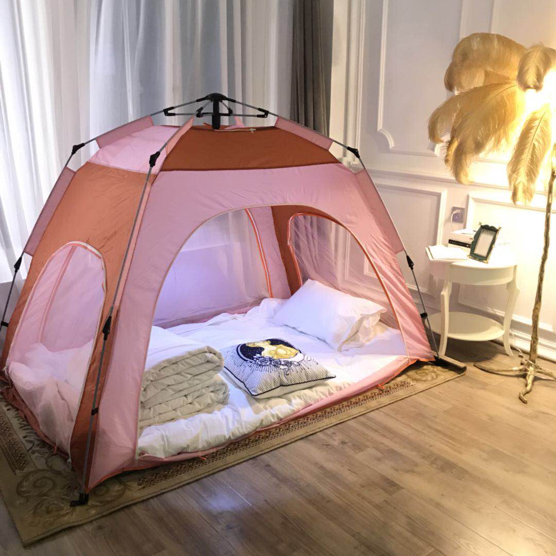 Automatic children's home indoor bed winter tent warm windproof mosquito-proof yurt single double tent house