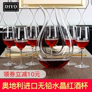 DIVO Áo nhập khẩu pha lê rượu vang đỏ glass set glass rượu vang cao glass decanter giữ cốc rượu vang