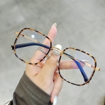  Xiaohongshu amber glasses male tide retro myopia eye frame frame degree can be equipped with double beam square frame round face mirror female