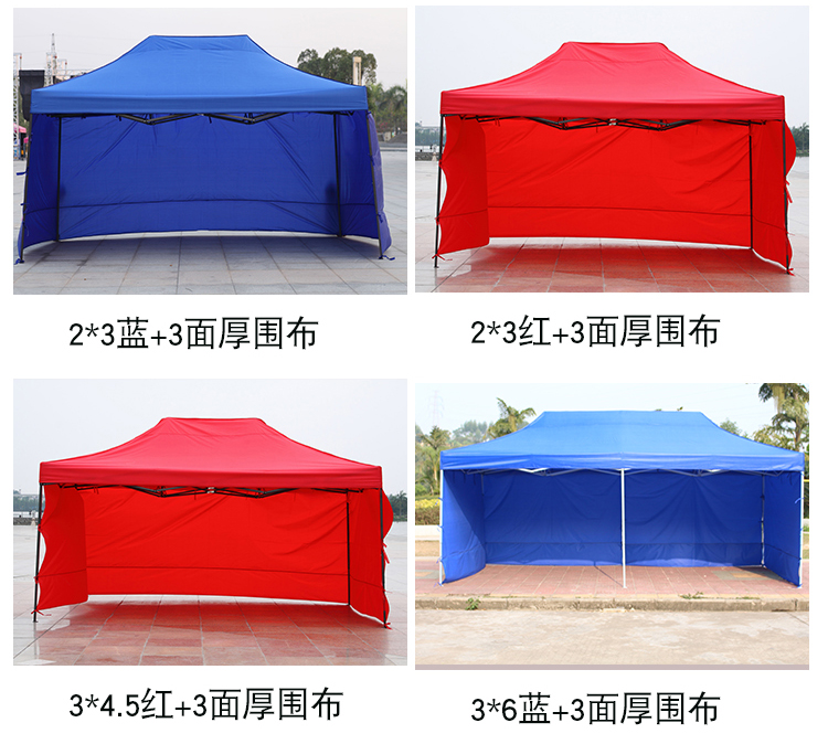 Quảng cáo ngoài trời lều in bóng mái hiên gấp kính thiên văn quảng cáo vải bốn góc dày đậm gian hàng ô lớn - Lều / mái hiên / phụ kiện lều đèn treo lều