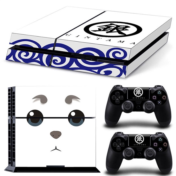Old PS4 thick machine body sticker PS4 sticker anti - collision strip Animation custom film fixture Spring silver soul