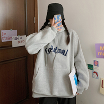 Pregnancy woman dress Spring and fall blouses blouses big code loose reduction age Even cap jacket letter sleeve head winter plus velvety coat of clothing autumn and winter