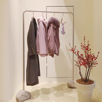 Clothing store display stand Floor-standing stainless steel stone base light luxury display shelf Womens clothing store display stand