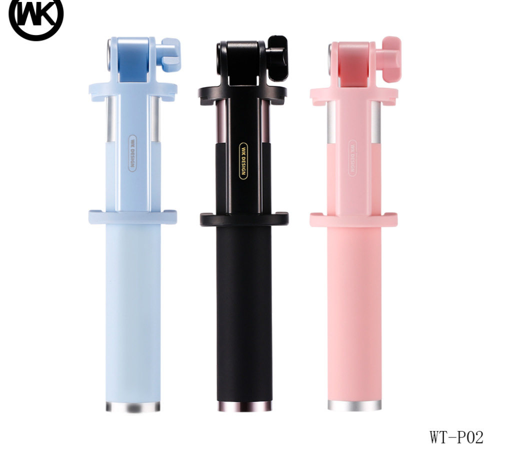 WK P02 new mini-beauty-face Bluetooth self-slapping rod aluminum alloy telescopic beam folding phone selfida