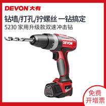 Dayou power tools 12V lithium rechargeable multi-function household impact flashlight drill screwdriver set 5230