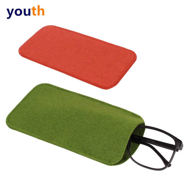 New Portable Glasses Storage Bag Protective Cover Sunglasses Felt Bag Sunglasses Travel Organizer Bag Box Simple