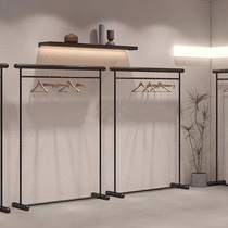 Clothing store display rack floor-standing clothes rack simple black island display rack mens and womens clothing store shelf props
