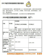 2017 Harbin housekeeping nanny childcare nanny part-time care worker market price and charging instructions