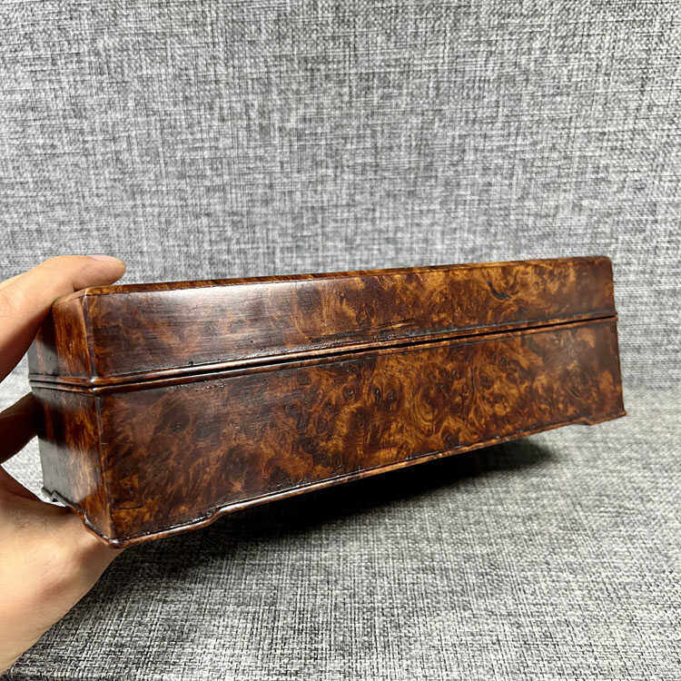 清代海南黄花梨瘿木满鬼脸首饰盒，古韵之美如何传承？-木艺/木雕-淘宝