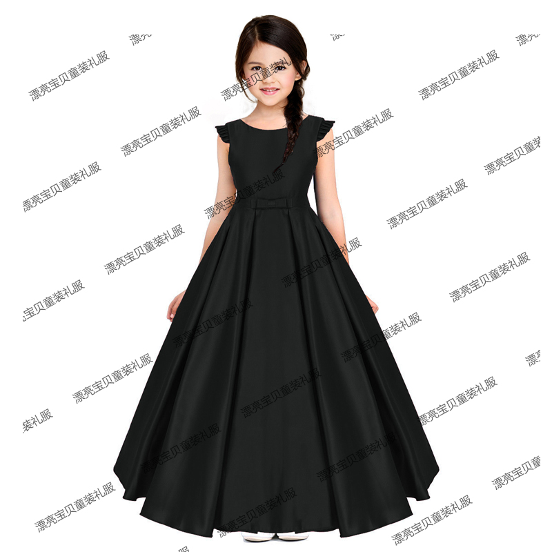 Trẻ em ăn mặc trang phục công chúa váy cô gái buổi tối ăn mặc đàn piano violin biểu diễn trang phục là khí chất mỏng cửa hàng quần áo trẻ em
