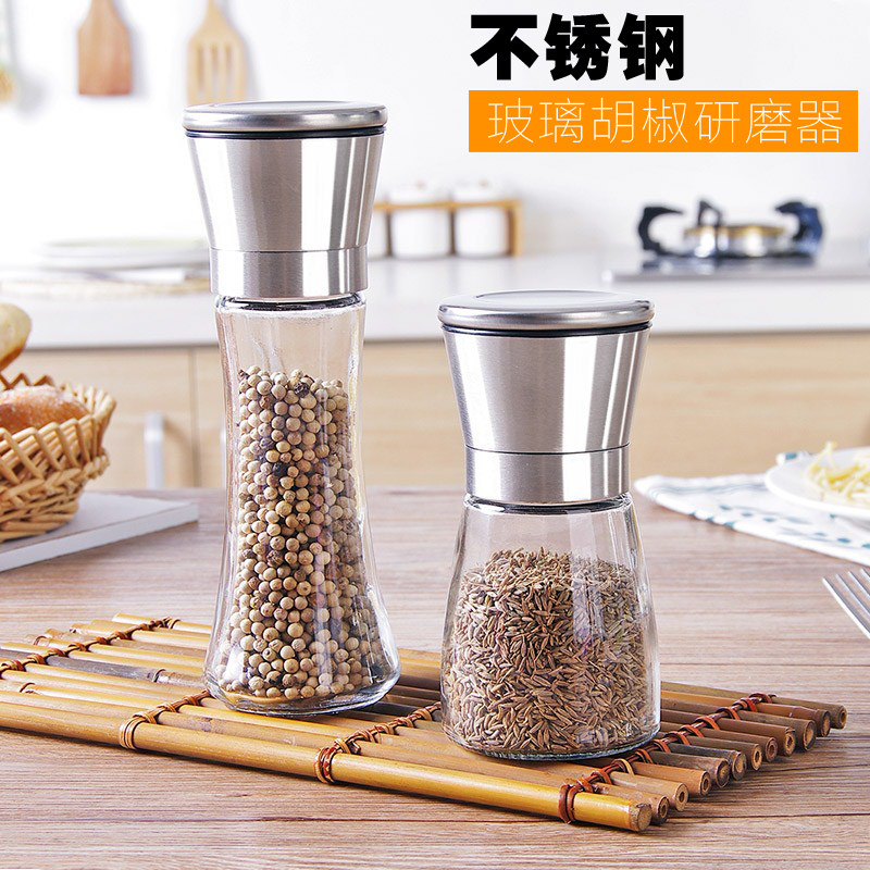 Promotion Stainless Steel Pepper Grinding Machine Black Pepper Pepper Pepper Powder Grinding Machine Pepper Mill Hand Grinding Bottle