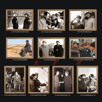 Mao main statue hanging like a solid wood photo frame decoration painting Weinman Chairman of the Chinese Youth Old Age Photo Restaurant Hotel Huaihe frescoed