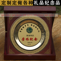 Customized personality souvenir pure copper crafts great man-Mao Chairman Round Medal Retirement Memorial Award Gift