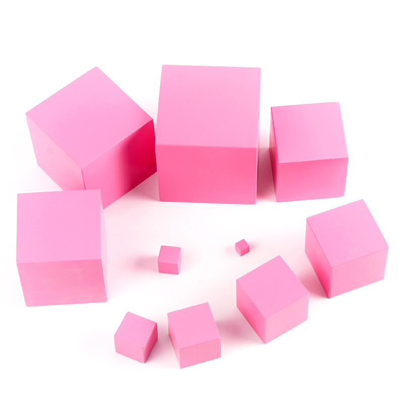 Mon's teaching wooden pink tower children early teaching intellectual toys 3 - 6 years old enlightenment learning gifts
