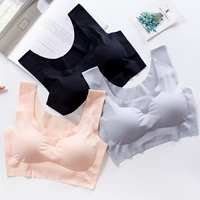 Nhật Bản vẫn yên tâm sản phẩm không có dấu vết áo vest thoải mái khi ngủ áo ngực thể thao siêu mỏng chống giãn nở đồ lót yoga - Đồ lót thể thao áo gym nữ