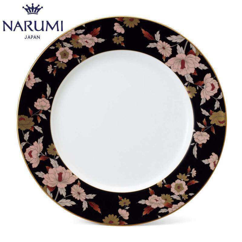 Japan NARMUNI Narumi Mirei series 27cm dim sum plate (black) bone china tableware 51685-1557