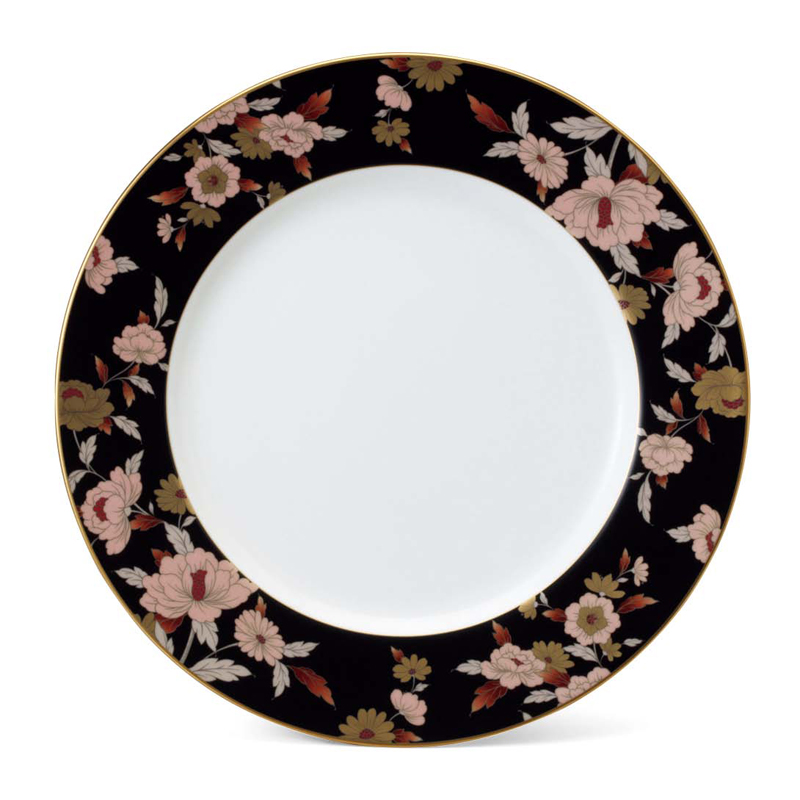 Japan NARUMI song sea Mirei 27 cm series snack plate (black) ipads porcelain tableware. 51685-1557