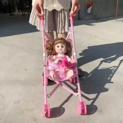 Baby children's toys, dolls, simulation baby strollers, playing house wine, calling mom and dad to feed water, and peeing