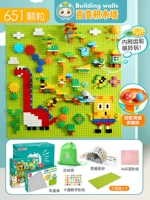 Вариационная горка, зеленый конструктор, 651 шт