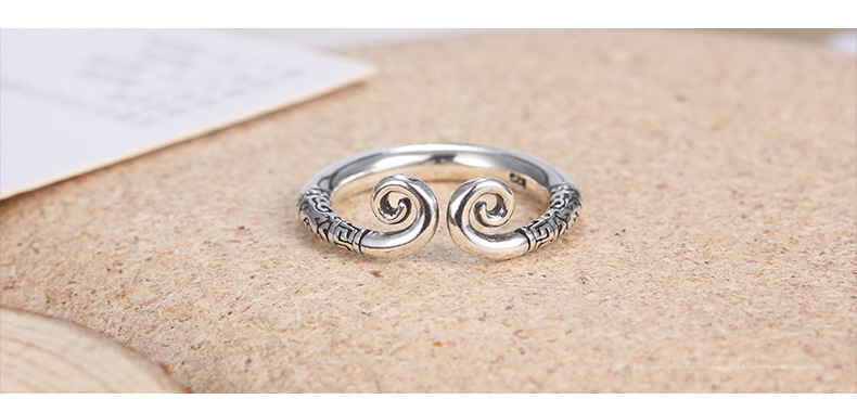 S925 sterling silver chặt chẽ chính tả vòng Tôn Ngộ Không vàng hoop nam và nữ couple một cặp vibrato duy nhất Tối Cao kho báu vòng