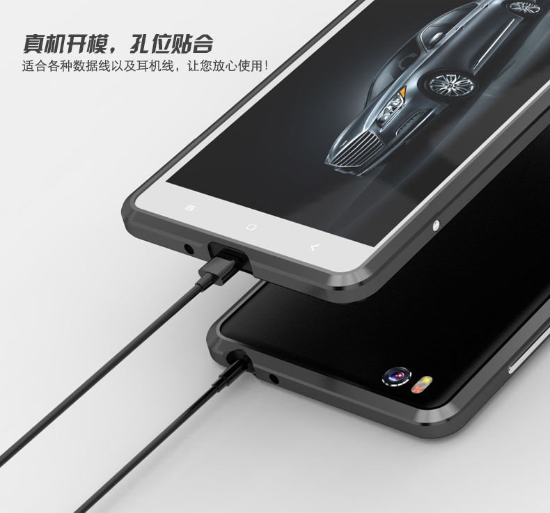 Luphie Blade Sword Slim Light Aluminum Bumper Metal Shell Case for Xiaomi Mi 4C & Xiaomi Mi 4i