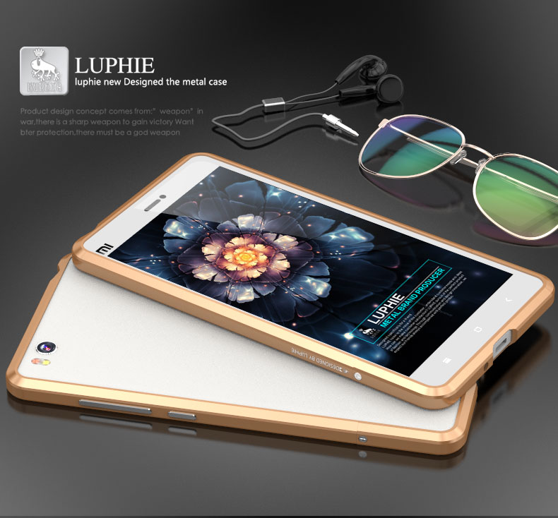 Luphie Blade Sword Slim Light Aluminum Bumper Metal Shell Case for Xiaomi Mi 4C & Xiaomi Mi 4i
