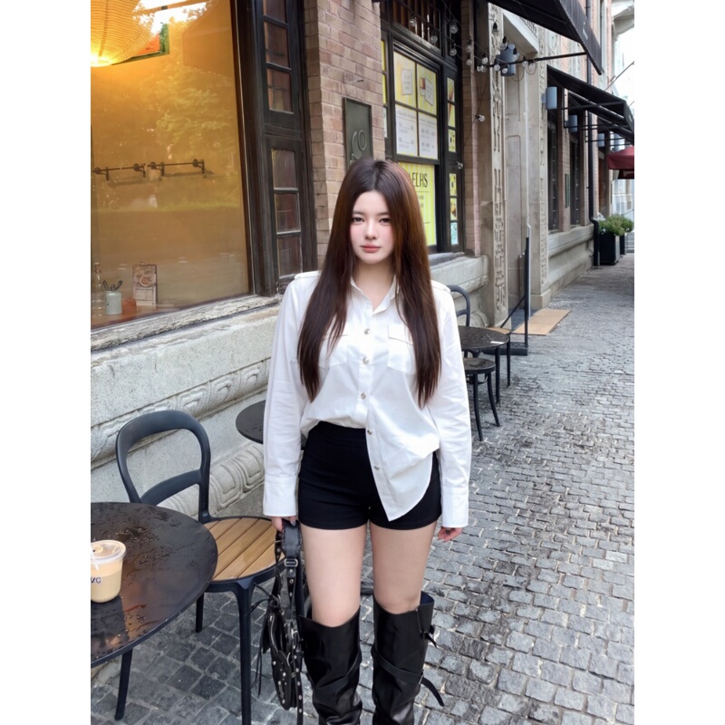 Wang Grape Slightly Chubby mm American Retro Shorts Autumn High-Waisted Wide-Brimmed Side Zipper Basic Versatile Shorts Dm1974 Wang Grape Slightly Chubby mm American Retro Shorts Autumn High-Waisted Wide-Brimmed Side Zipper Basic Versatile Shorts Dm1974