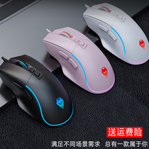 Wolf Electric Race Games Mouse Wired Dazzling RGB Macro Programming Games Office Dedicated Desktop Laptop