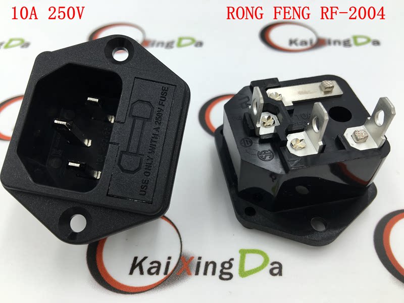 Taiwan RONGFENG power socket with safety rope fixing hole AC power socket with fuse character public seat