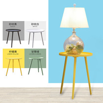 Mini Nordic side modern living room wrought iron simple sofa corner couple bedroom female small round table coffee table bedside