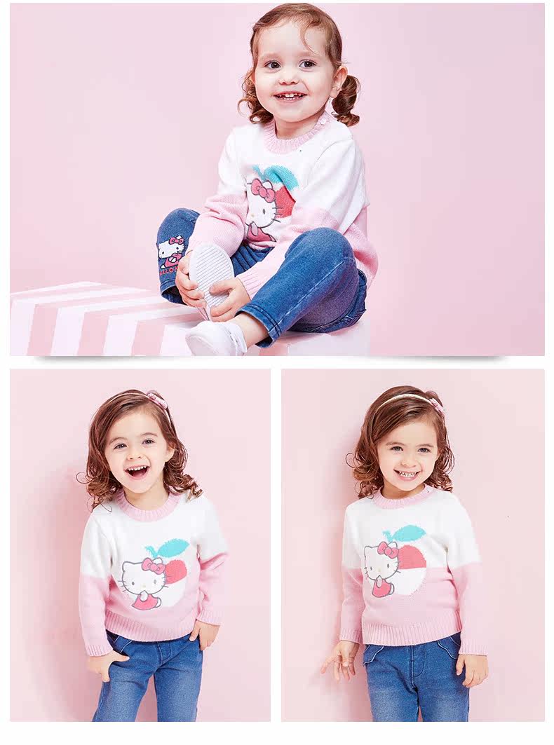 Pull fille HELLO KITTY à manche longue - Ref 2103880 Image 23