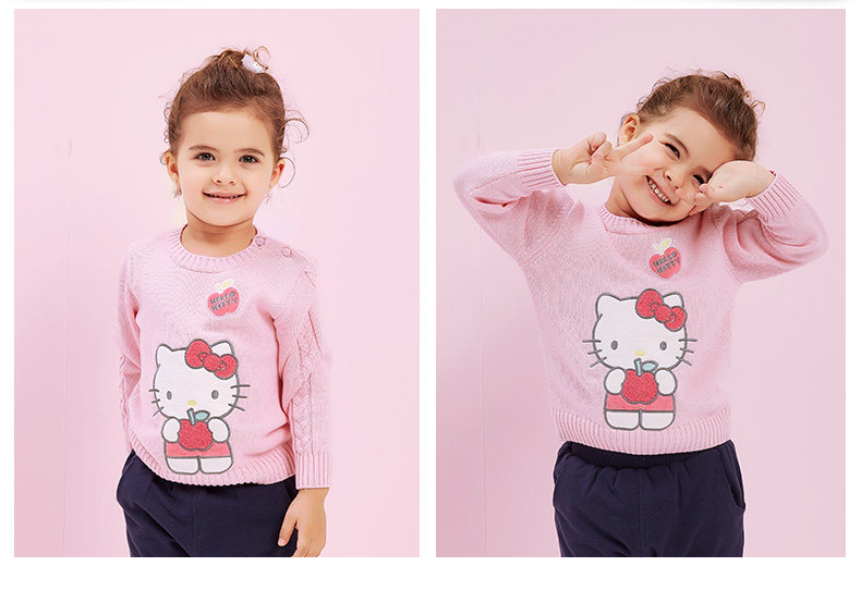 Pull fille HELLO KITTY à manche longue - Ref 2103880 Image 22